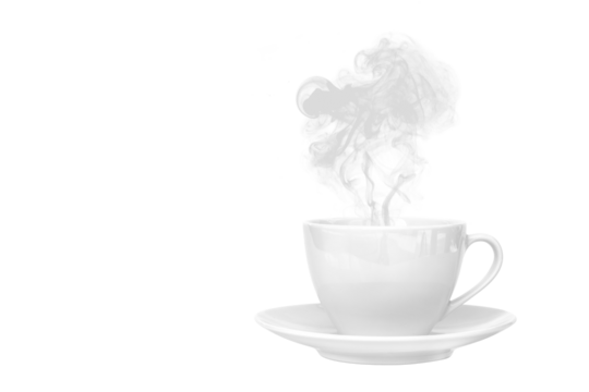 cup coffee isolated on the transparent background