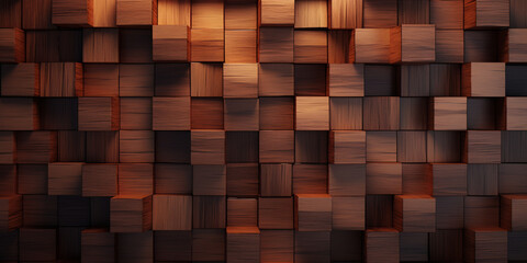 a wood tile background with a pattern of many squares, in the style of unreal engine сreated with Generative Ai