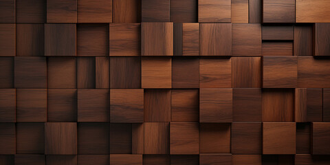 Fototapeta premium a wood tile background with a pattern of many squares, in the style of unreal engine сreated with Generative Ai
