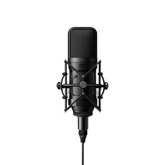 3d rendering podcast microphone on transparent background