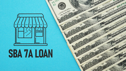 SBA 7a loan Small Business Administration is shown using the text