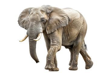 Fototapeta premium Gentle Giant Elephant isolated on transparent background