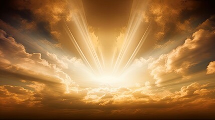 light sun rays through clouds