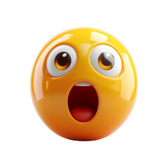 Fototapeta premium 3d render reaction emoji on transparent background
