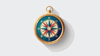 Compass 3d icon on white background. Modern design. Is