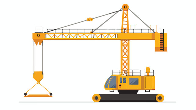 Crane lifter. crane. flat vector isolated on white background