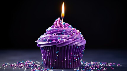 sprinkles purple birthday cake