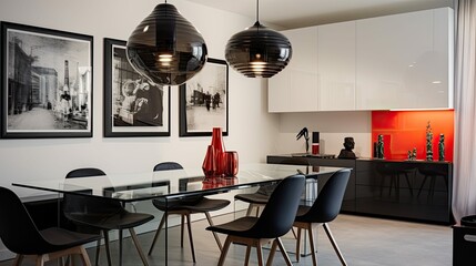 Fototapeta na wymiar sleek modern apartment interior