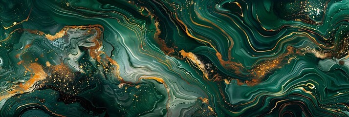 Vibrant Marble A Gold-Flecked Abstract Artwork Generative AI