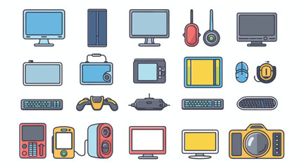 Device electronic fully editable vector icon flat Vector