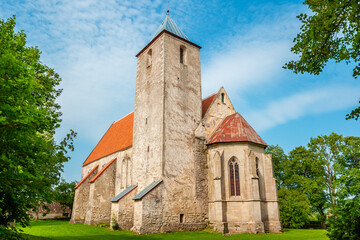 Church in Valjala. Saaremaa island, Estonia