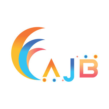 AJB letter technology Web logo design on white background. AJB uppercase monogram logo and typography for technology, business and real estate brand.
