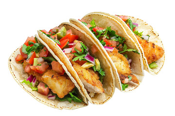Taco Delight Fish Tacos isolated on transparent background