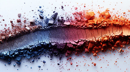 Colorful combination eyeshadow powder cosmetic sample texture