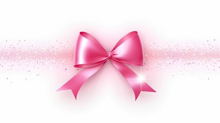 glitter pink ribbon transparent background