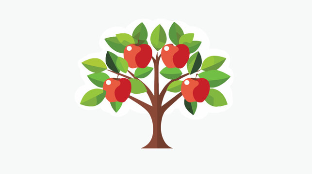 Apple fruit symbol shape organic healthy tree product