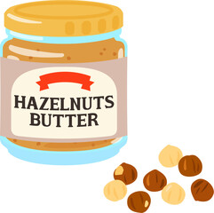 ビン入りのヘーゼルナッツバター