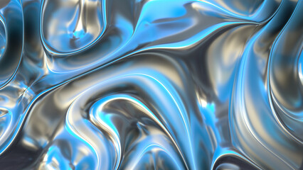 Elegant Blue Undulating Surface Abstract background