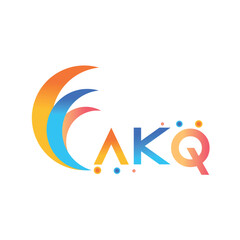 AKQ letter technology Web logo design on white background. AKQ uppercase monogram logo and typography for technology, business and real estate brand.
