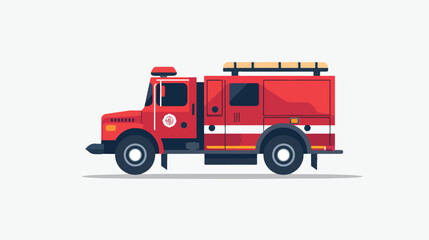 Fire Truck icon in vector. Logotype flat vector isolated