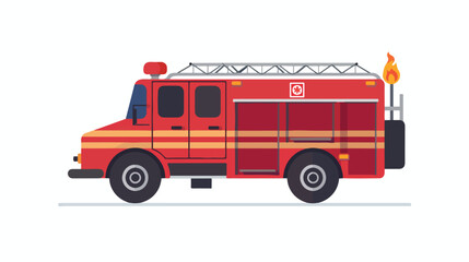 Fire Truck icon in vector. Logotype flat vector isolated