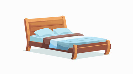 Bed vector icon Flat vector isolated on white background