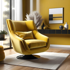 modern living room with sofa. Generative AI