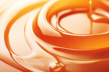 Caramel pouring into a glass. Golden mass cascades gracefully, adding sweetness to your day. - 777188238