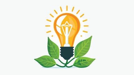 Bulb light ecology isolated icon vector illustration