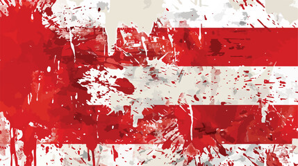 Grunge Monaco flag with stains - flag series flat Vector