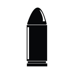 Bullet icon. Pistol bullet icon. Simple illustration of bullet vector icon for web design isolated on white background. Vector illustration. Eps file 65.