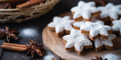 delicious low-carb cinnamon stars taste simply amazing сreated with Generative Ai