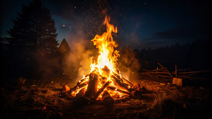 Cozy Night Bonfire