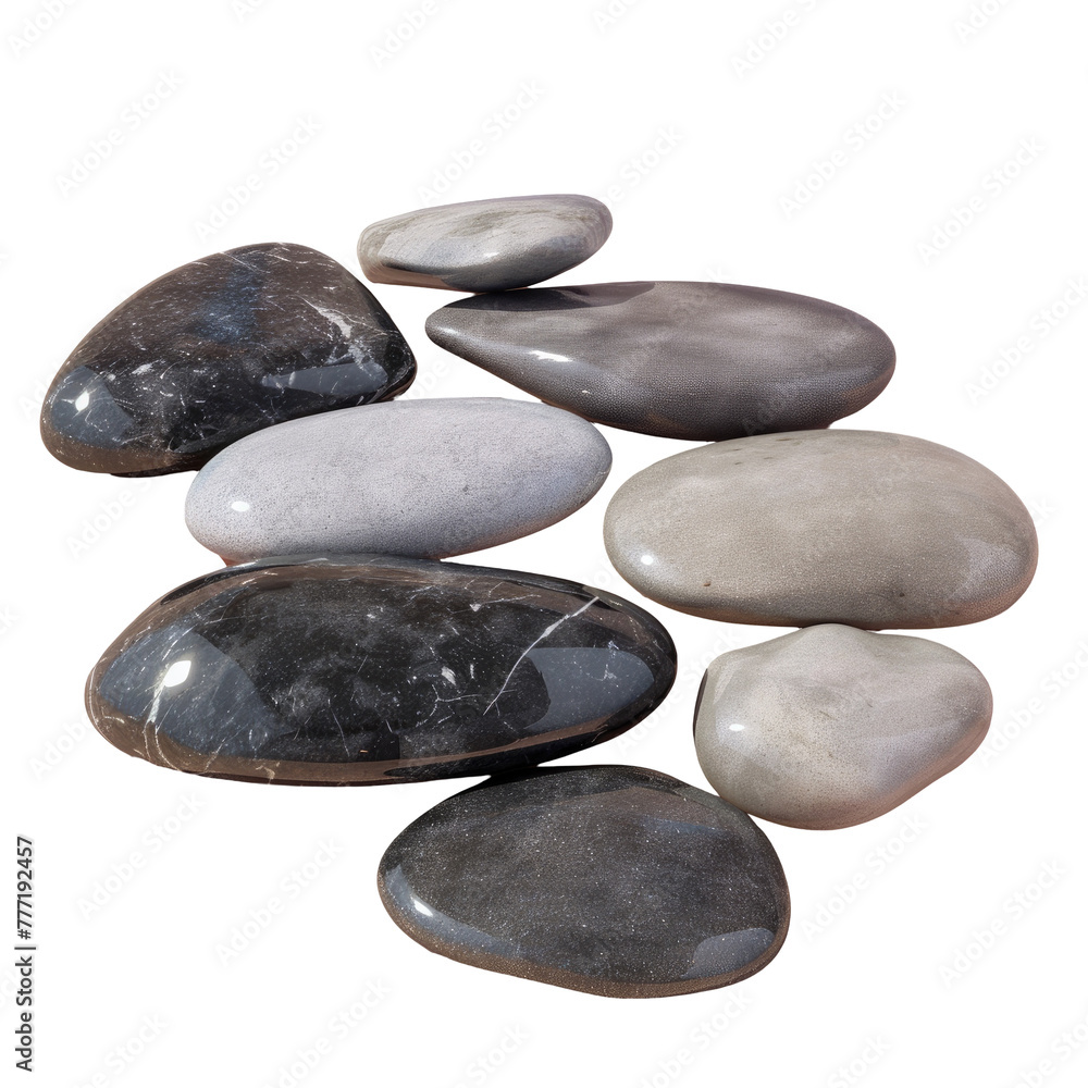 Poster a close up of a group of rocks on a transparent background