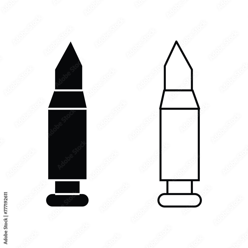 Poster bullets vector icons. bullet icon illustration design with outline. bullet icon vector isolated on w