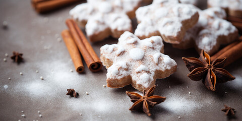 delicious low-carb cinnamon stars taste simply amazing сreated with Generative Ai