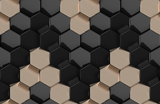 Seamless 3D Hexagon Geometric Pattern for Modern Design
