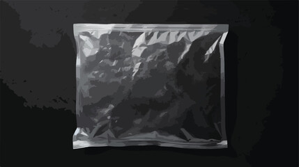 Plastic bag with hard drug on dark textured background