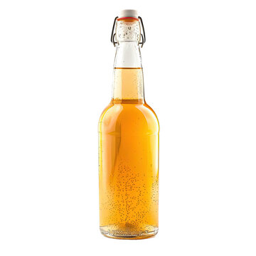 A bottle of apple cider vinegar on white background,png
