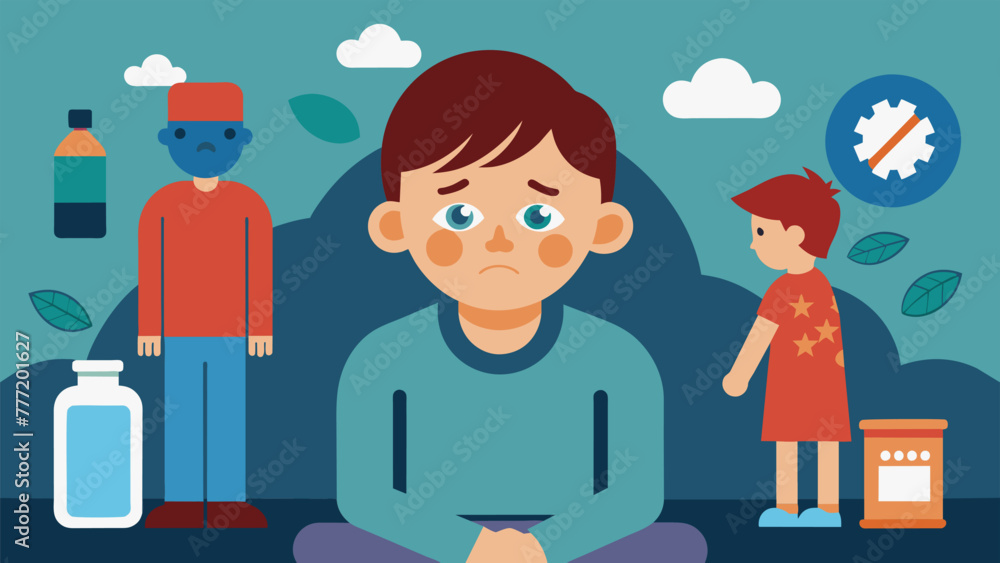 Poster a child is neglected by their parents due to issues with substance abuse leaving them to fend for th