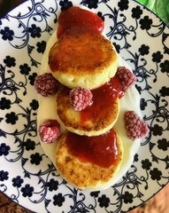 pancakes with jam cheesecakes, cheesecake, pancakes with cheese, curd pancake, curd pancake, curd...