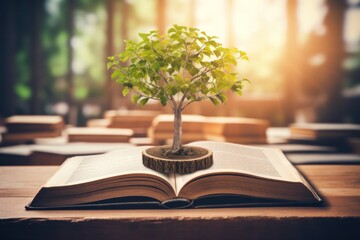 World Philosophy Day educational concept with the tree of knowledge planted in