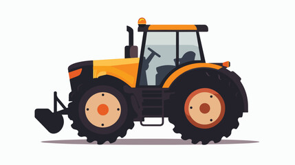 Tractor vector icon flat design flat vector isolated