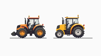 Tractor vector icon flat design flat vector isolated