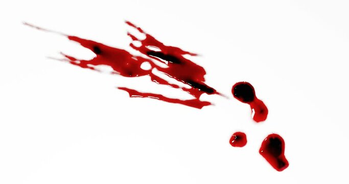 3d render of blood stain, splatter or spatter for crime scene or violence concept