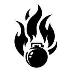 minimalist Fire flames logo, Gas Logo design vector black color silhouette, Black color silhouette, isolated white background-01