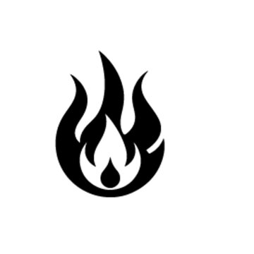 minimalist Fire flames logo, Gas Logo design vector black color silhouette, Black color silhouette, isolated white background-05