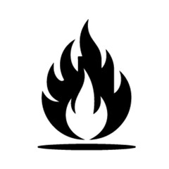 minimalist Fire flames logo, Gas Logo design vector black color silhouette, Black color silhouette, isolated white background-17