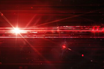 Red horizontal lens flares and glowing streaks on dark background.