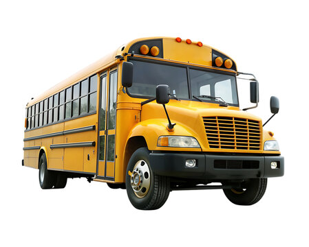 school bus on a transparent background